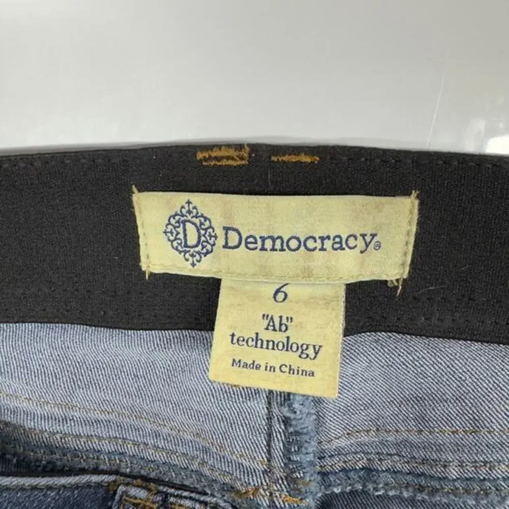 Democracy Jeans Womens‎ Size 6 Blue Skinny Mid Rise Ab Technology Stretch Denim - Picture 6 of 7